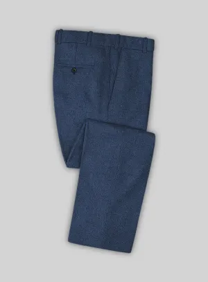 Rope Weave Persian Blue Tweed Pants