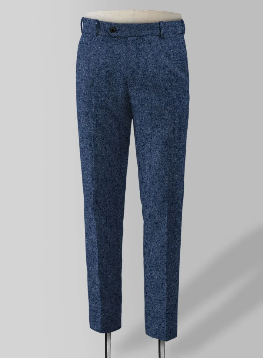 Rope Weave Persian Blue Tweed Pants