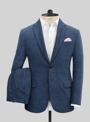 Rope Weave Persian Blue Tweed Suit