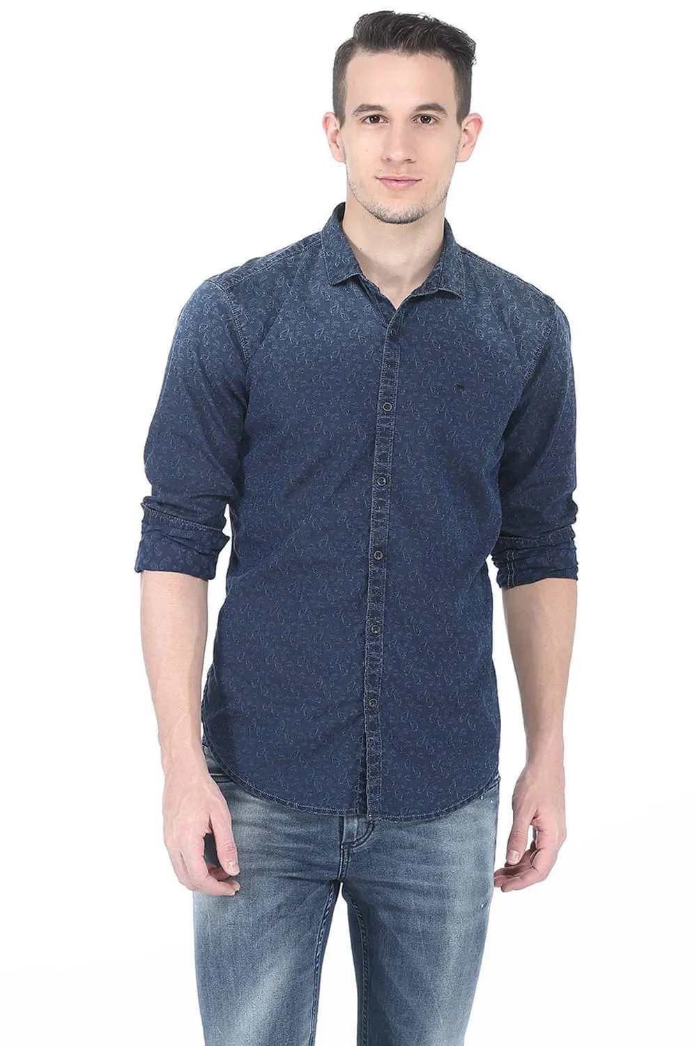 Slim Fit Weft Printed Shirt