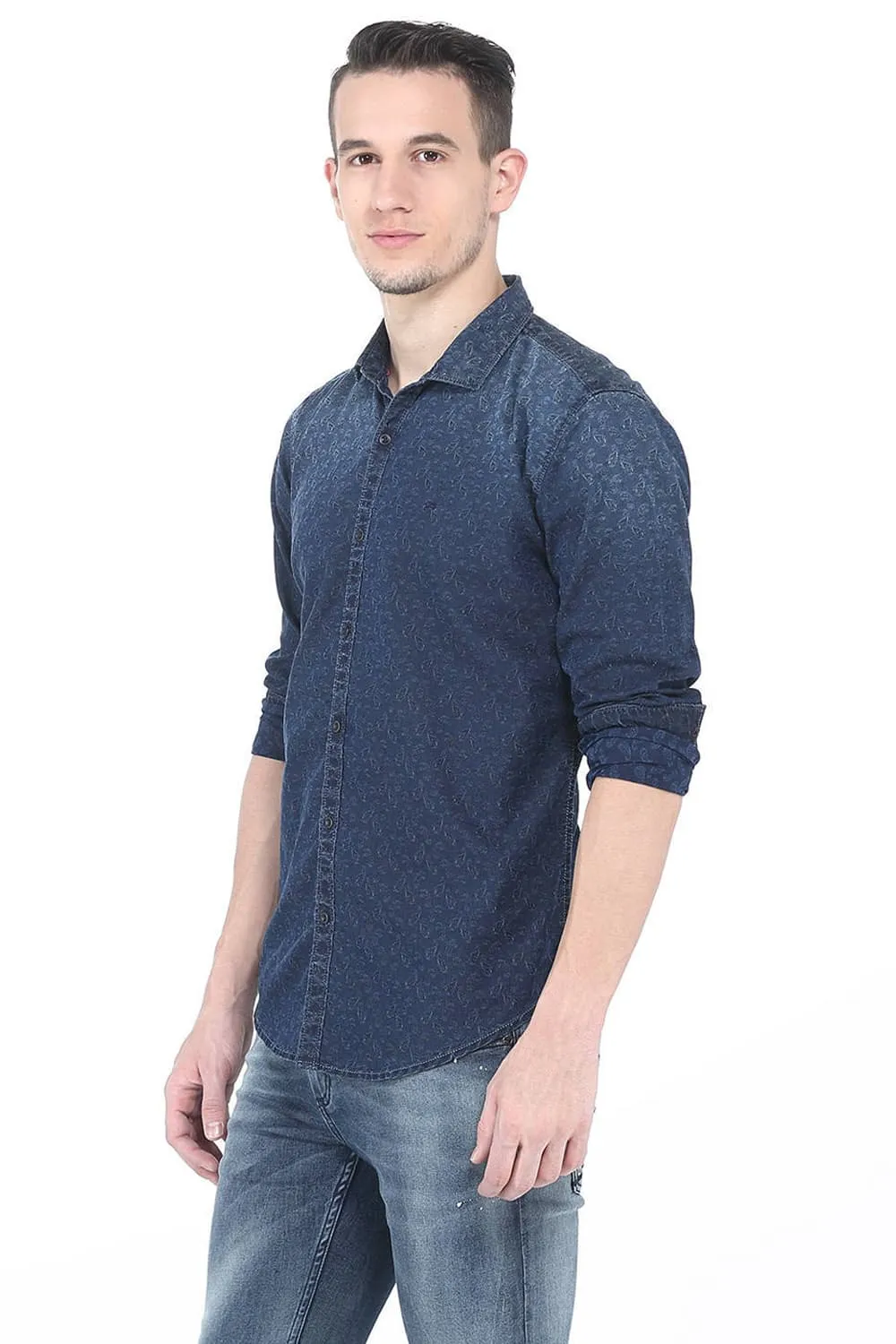 Slim Fit Weft Printed Shirt