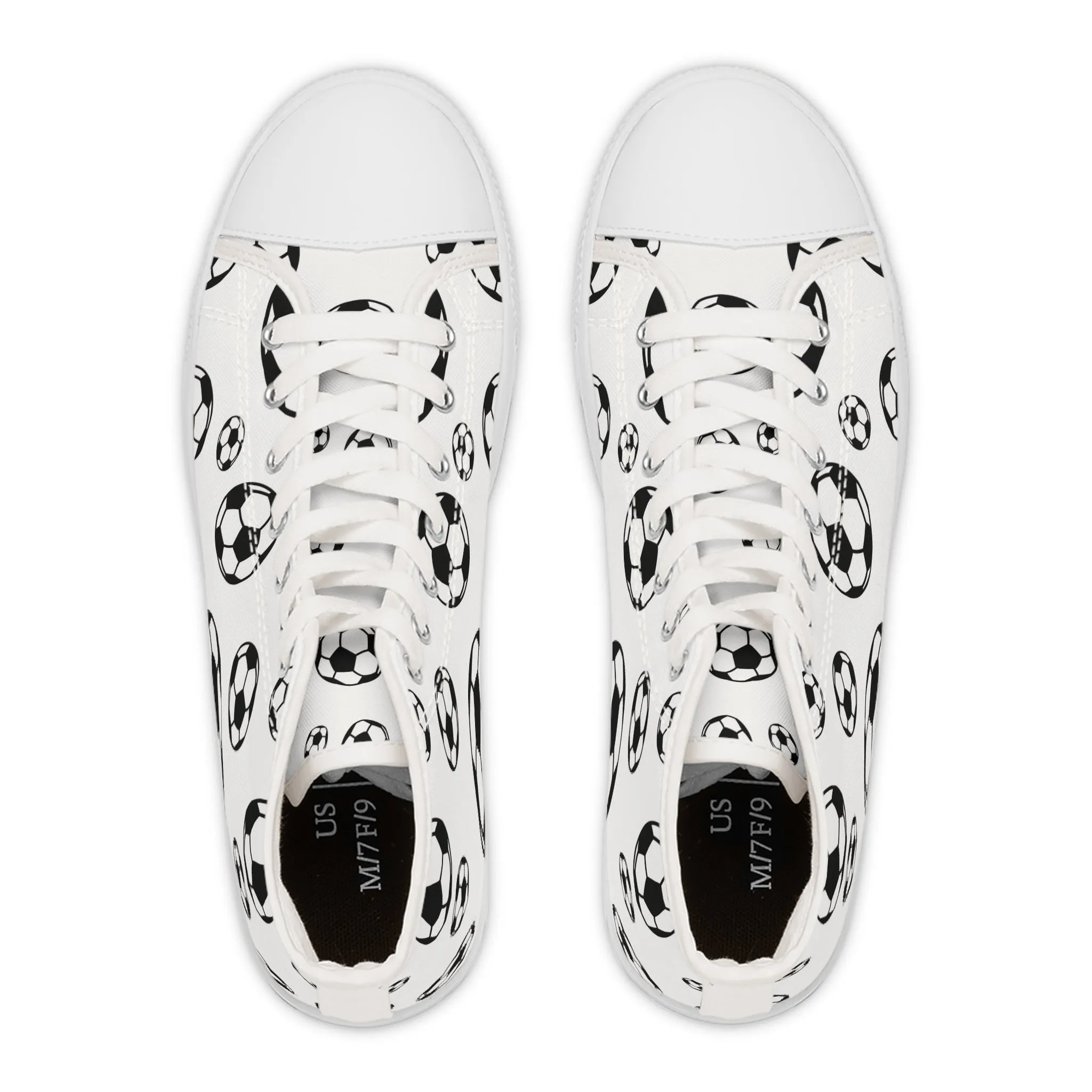 Soccer Balls Women's High Top Sneakers