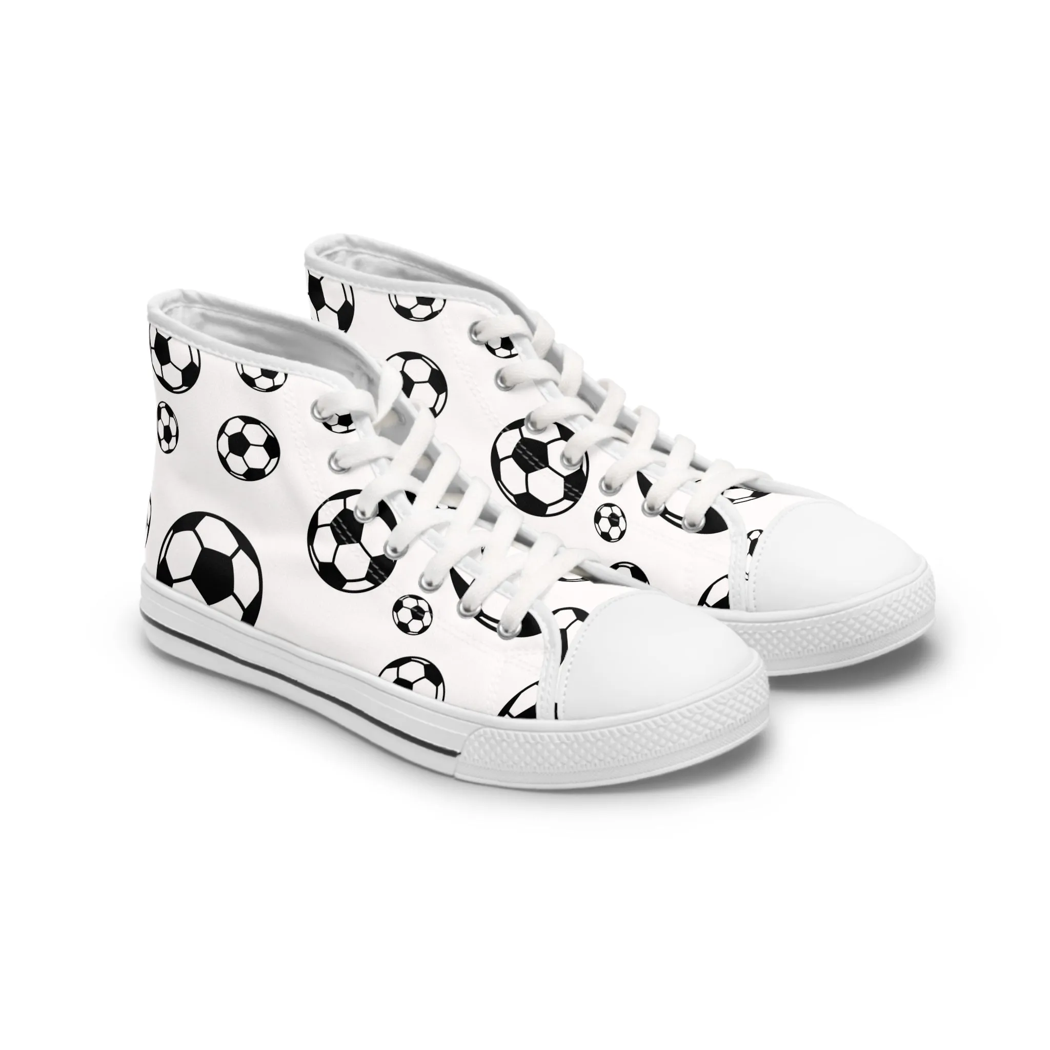 Soccer Balls Women's High Top Sneakers