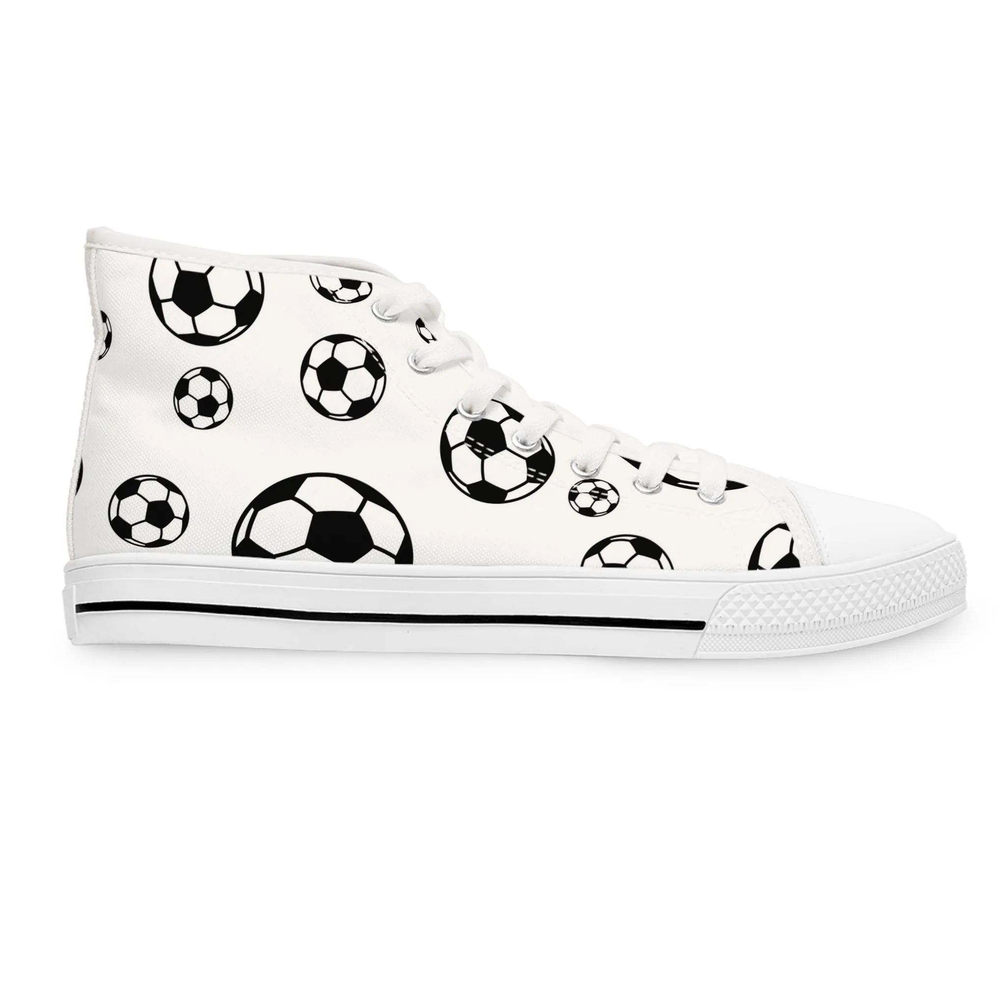 Soccer Balls Women's High Top Sneakers