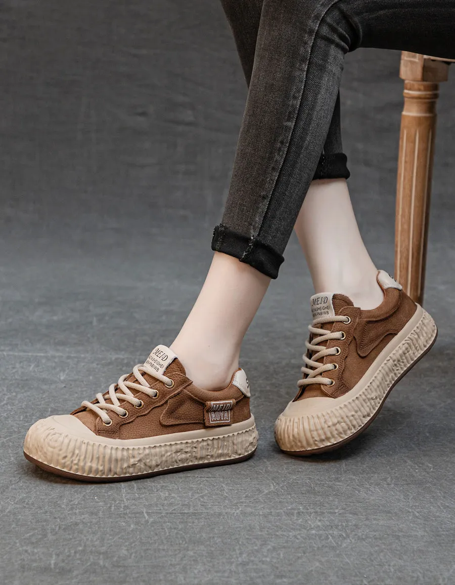 Soft Leather Comfortable Casual Sneakers for Women