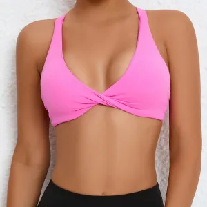 Strappy Backless High Support Yoga Running Fitness Gym Top Sports Bra