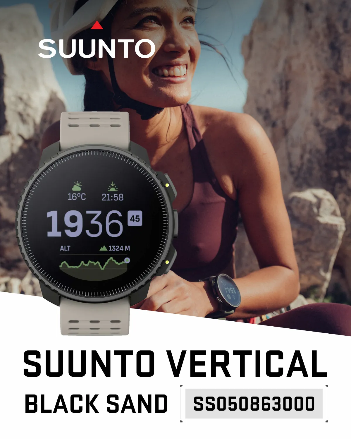 SUUNTO Vertical Adventure GPS Watch, Large Screen, Offline Maps, Solar Charging with Wearable4U Power Bank SQ Bundle