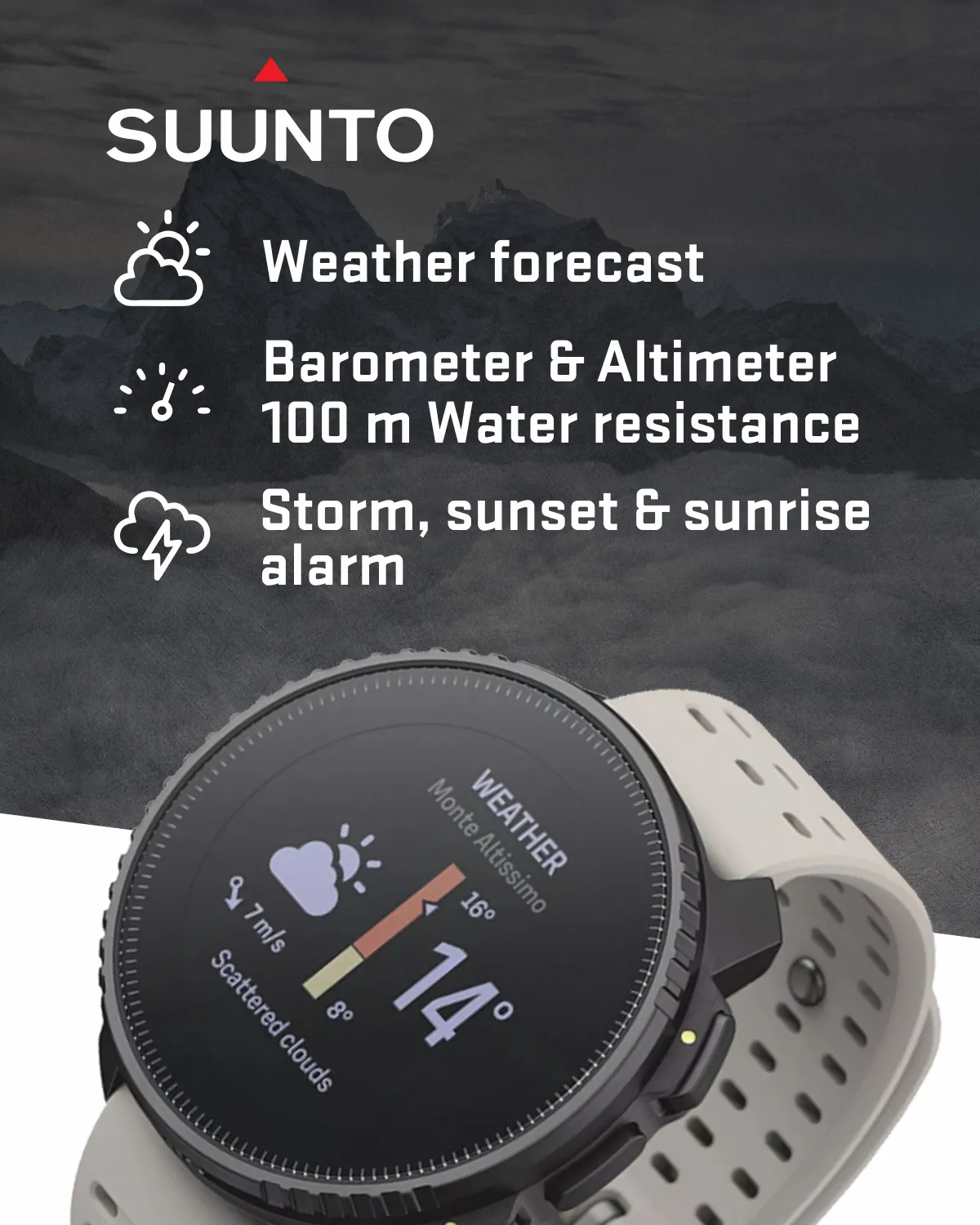 SUUNTO Vertical Adventure GPS Watch, Large Screen, Offline Maps, Solar Charging with Wearable4U Power Bank SQ Bundle