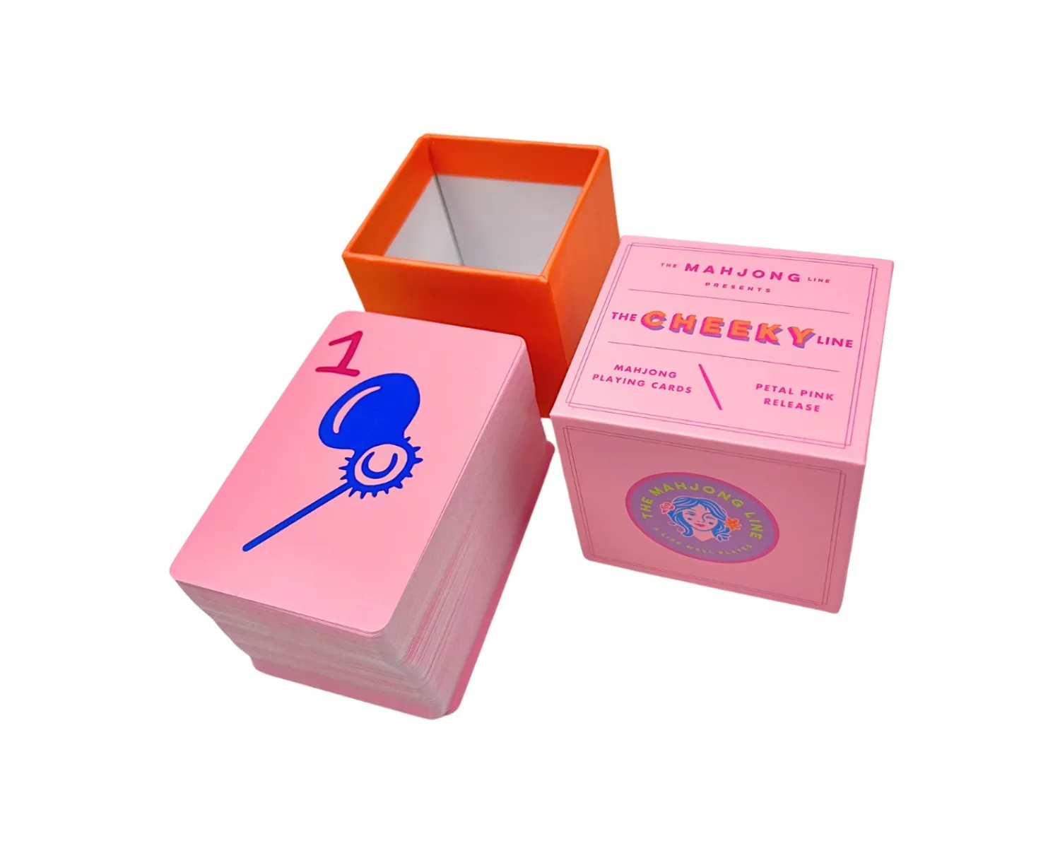 The Cheeky Line: Petal Pink Mahjong Travel Cards