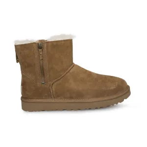 UGG Classic Mini Double Zip Chestnut Boots