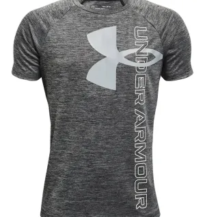 Under Armour Boys' Tech™ Split Logo Hybrid Short Sleeve Tee