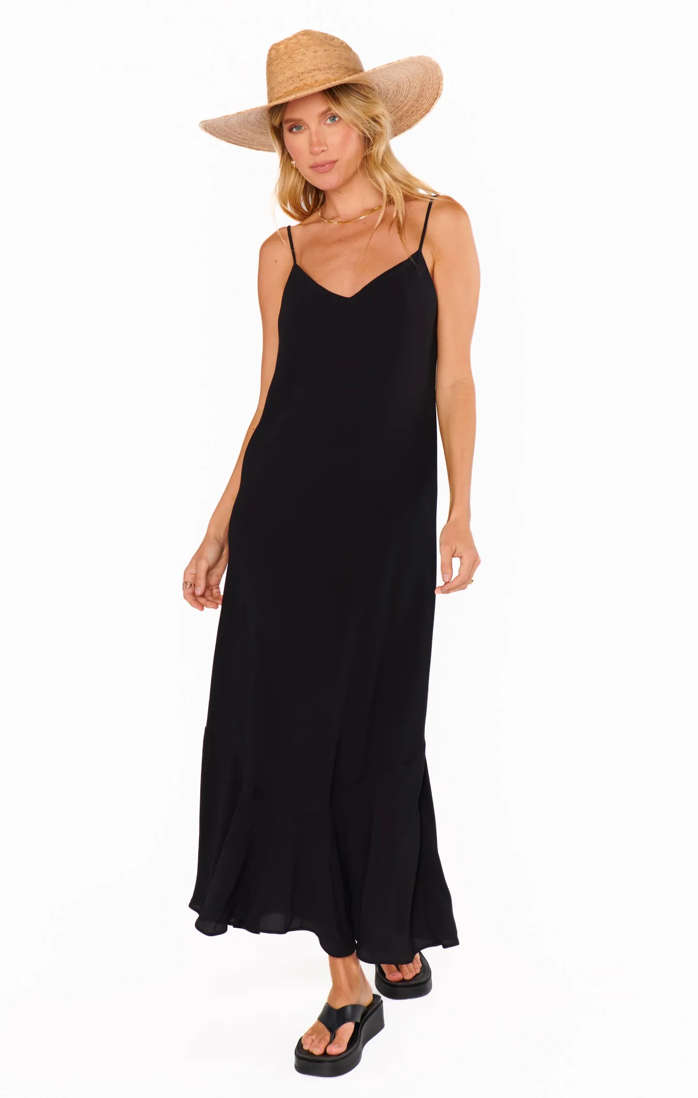 Uptown Slip Dress ~ Black