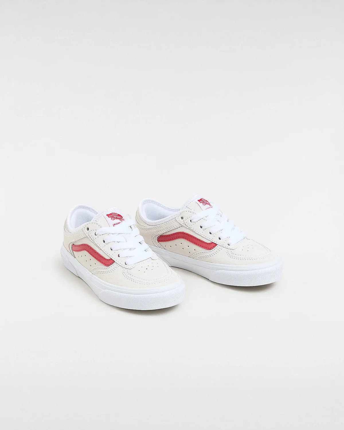 VANS Kids Rowley Trainers - White / Racing Red