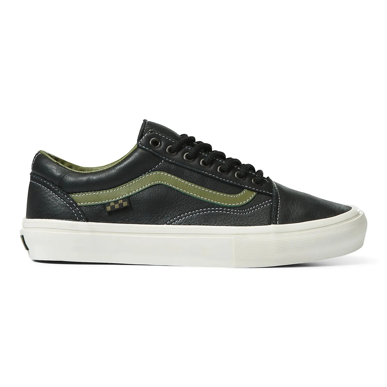 VANS SKATE OLD SKOOL BUTTER LEATHER BLACK / GREEN