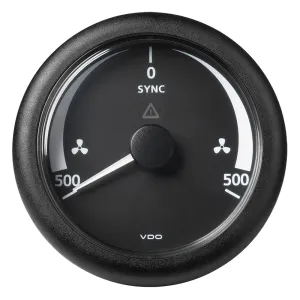 Veratron 3-3/8" (85MM) ViewLine Synchronizer -500/ 500 RPM - 8 to 32V - Black Dial  Bezel [A2C59512402]