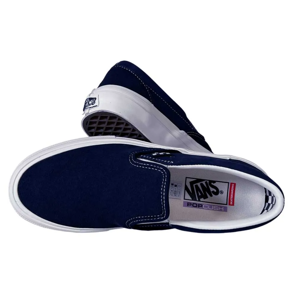 Wrapped Deep Navy Vintage Vans Skate Slip On Suede Shoes