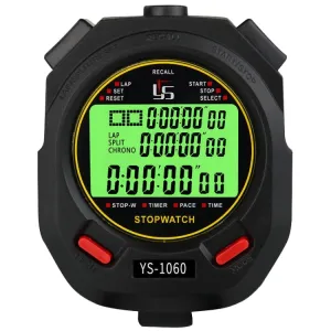 YS 3 Rows Display Luminous Stopwatch Timer Training Referee Stopwatch, Style: YS-1060 60 Memories